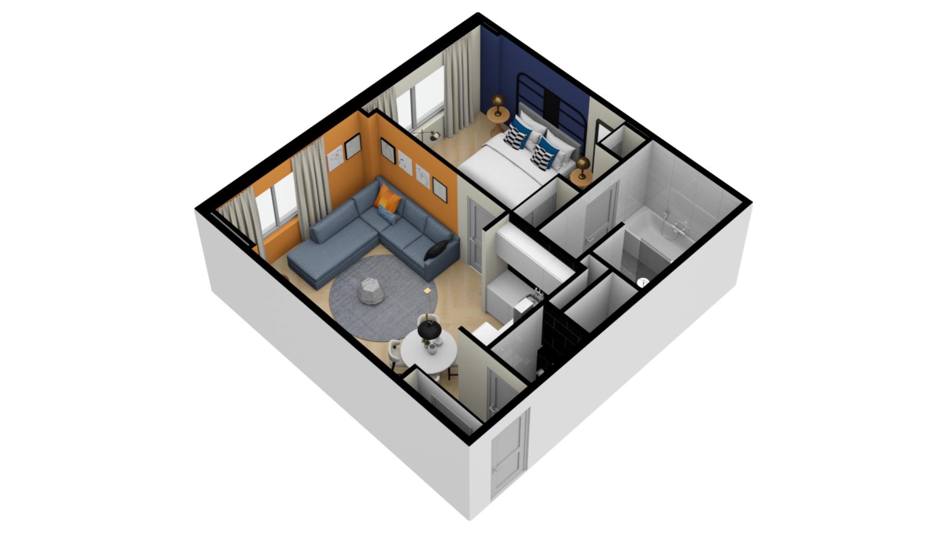 3D_1-Bedroom