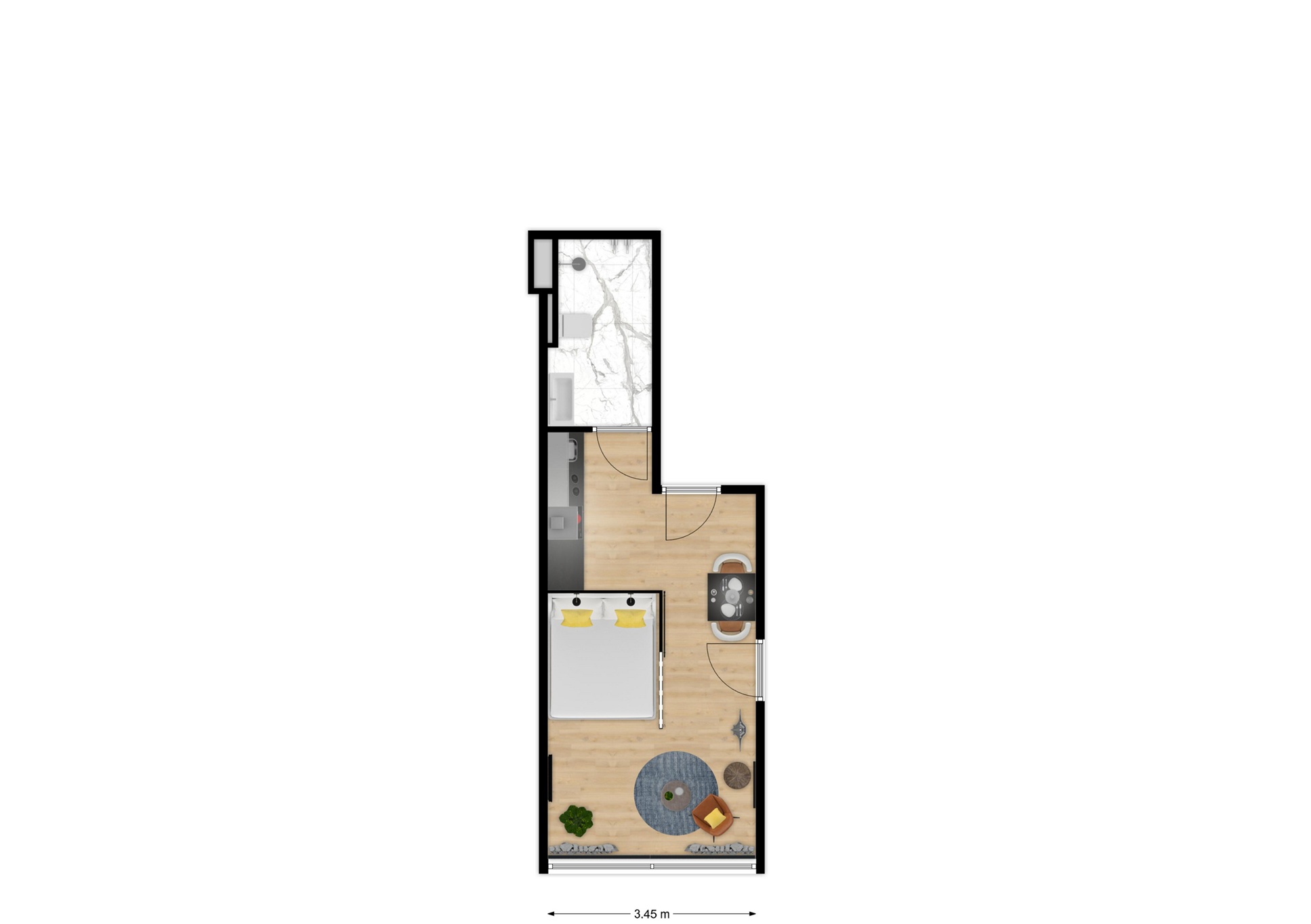 Plattegrond studio ZA